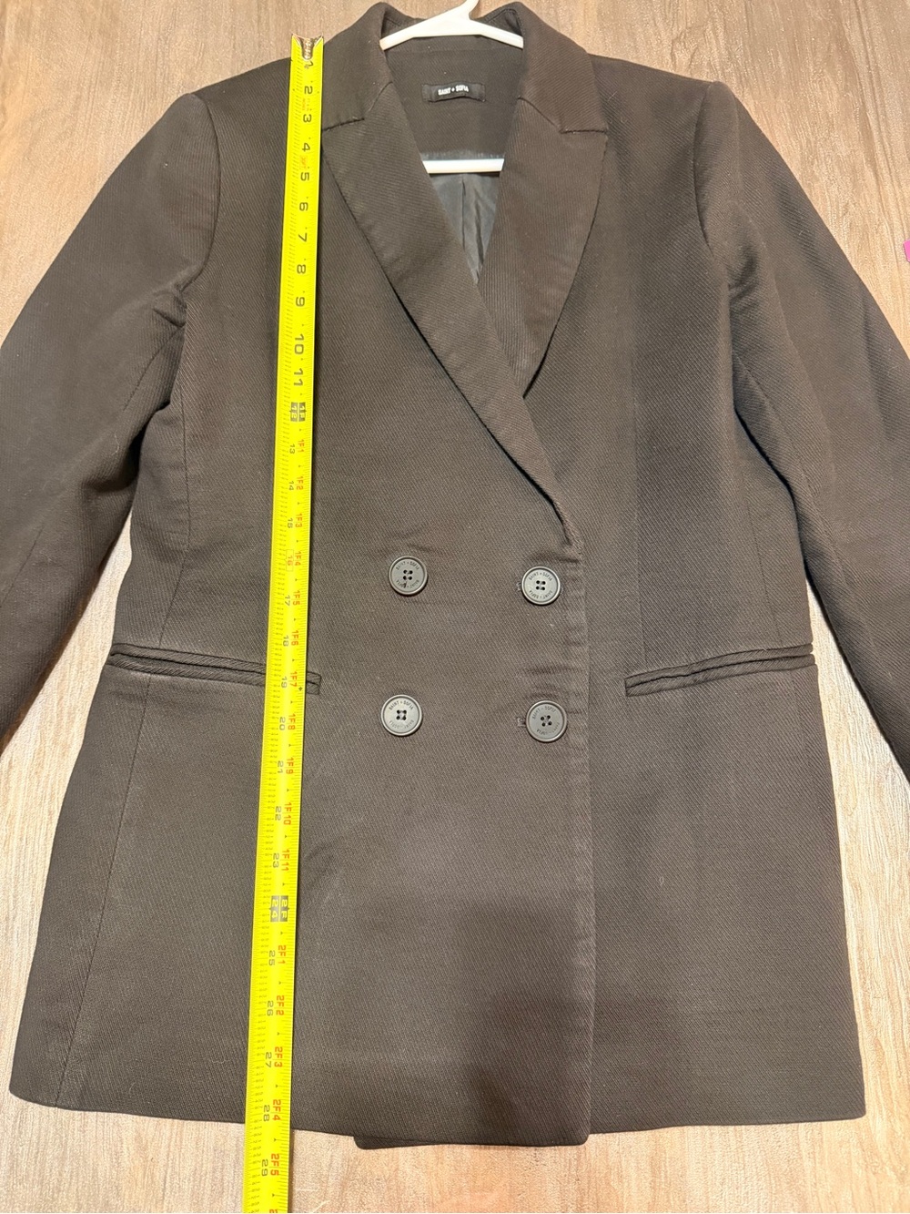 Saint+Sofia. Cambridge Crepe, Black Double-Breasted Blazer. Excellent condition - Picture 9 of 16